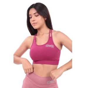 Top Deportivo con Tiras color Mora