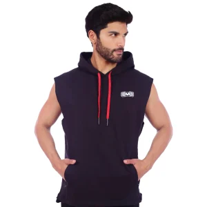 Polera Manga Cero color Negro con Rojo