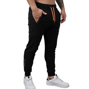 Jogger Deportivo color Negro con Naranja